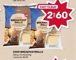Matkroken COOP BREAKFASTROLLS, NOK 60 tilbud