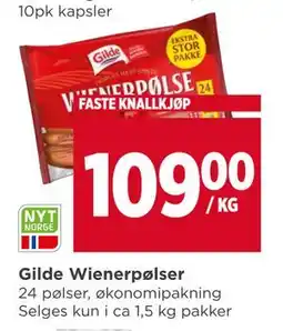 Meny Gilde Wienerpølser, NOK 109 tilbud
