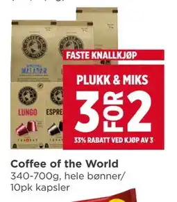 Meny Coffee of the World tilbud