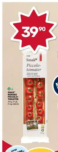Matkroken SMAK* NORSKE PICCOLOTOMATER, NOK 39.9 tilbud