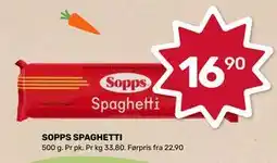 Matkroken SOPPS SPAGHETTI, NOK 16.9 tilbud