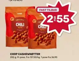 Matkroken COOP CASHEWNØTTER, NOK 55 tilbud
