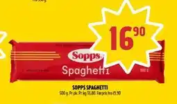 Coop Prix SOPPS SPAGHETTI, NOK 16.9 tilbud
