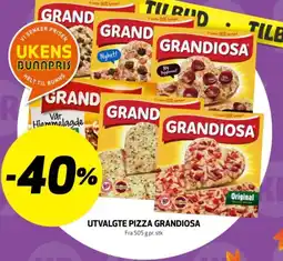 Bunnpris Utvalgte pizza grandiosa tilbud