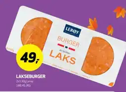 Bunnpris LERØY Lakseburger tilbud