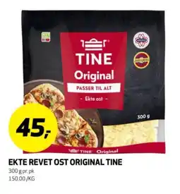 Bunnpris Ekte revet ost original tine tilbud