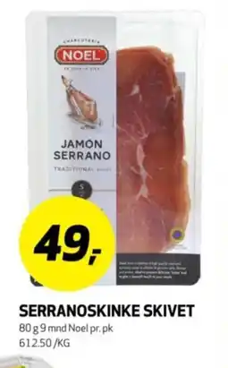 Bunnpris Serranoskinke skivet tilbud