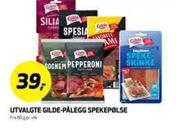 Bunnpris Utvalgte gilde-pålegg spekepølse tilbud