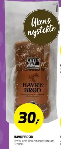 Bunnpris Havrebrød tilbud