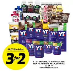 Bunnpris Et utvalg proteinprodukter fra yt, propud, arla, sunniva og skyr tilbud
