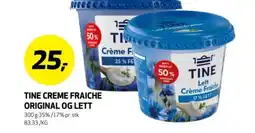 Bunnpris TINE Creme fraiche original og lett tilbud