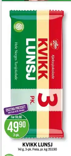 Kiwi KVIKK LUNSJ, NOK 49.9 tilbud