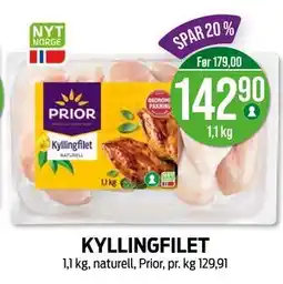 Kiwi KYLLINGFILET, NOK 142.9 tilbud
