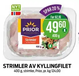 Kiwi STRIMLER AV KYLLINGFILET, NOK 49.6 tilbud