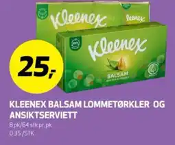 Bunnpris KLEENEX Balsam lommetørkler og ansiktserviett tilbud