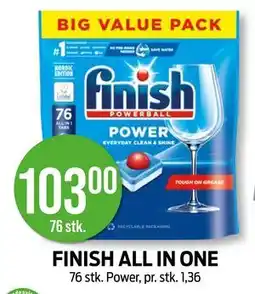 Kiwi FINISH ALL IN ONE, NOK 103 tilbud