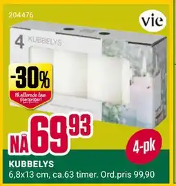 Europris KUBBELYS, NOK 69.93 tilbud