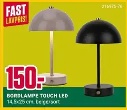 Europris BORDLAMPE TOUCH LED, NOK 150 tilbud