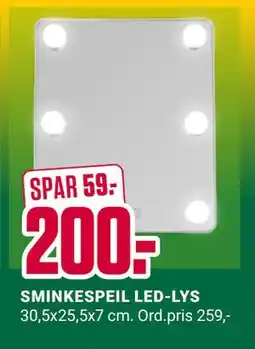 Europris SMINKESPEIL LED-LYS, NOK 200 tilbud