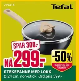 Europris STEKEPANNE MED LOKK, NOK 299 tilbud