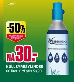 Europris KULLSYRESYLINDER, NOK 30 tilbud