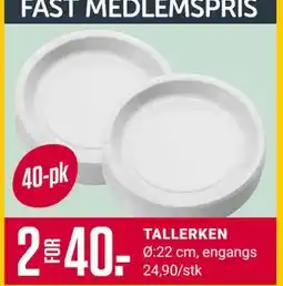 Europris TALLERKEN, Medlemspris tilbud