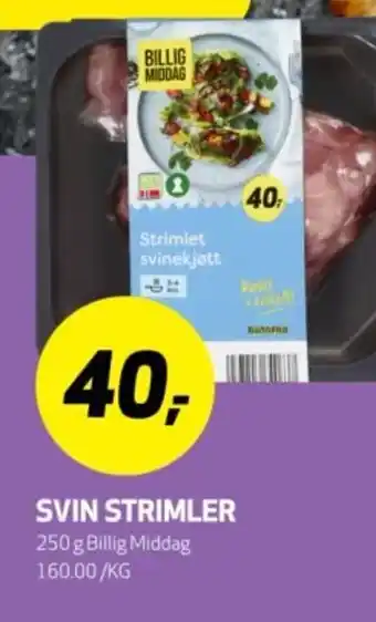 Bunnpris BILLIG MIDDAG Svin strimler tilbud