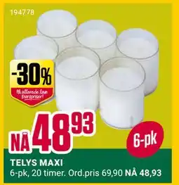 Europris TELYS MAXI, NOK 48.93 tilbud