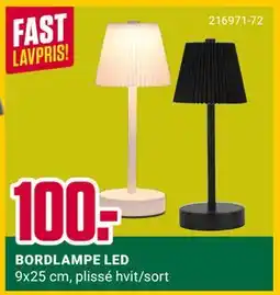 Europris BORDLAMPE LED, NOK 100 tilbud