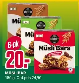 Europris MÜSLIBAR, NOK 20 tilbud
