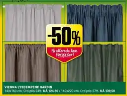 Europris VIENNA LYSDEMPENE GARDIN tilbud