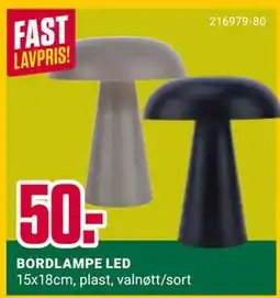 Europris BORDLAMPE LED, NOK 50 tilbud