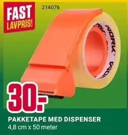 Europris PAKKETAPE MED DISPENSER, NOK 30 tilbud
