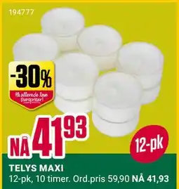 Europris TELYS MAXI, NOK 41.93 tilbud