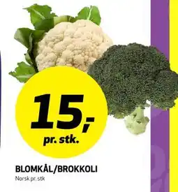 Bunnpris BLOMKÅL/BROKKOLI, NOK 15 tilbud