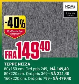 Europris TEPPE NIZZA tilbud