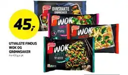 Bunnpris UTVALGTE FINDUS WOK OG GRØNNSAKER, NOK 45 tilbud