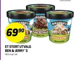 Bunnpris ET STORT UTVALG BEN & JERRY'S, NOK 69.9 tilbud