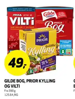 Bunnpris GILDE BOG, PRIOR KYLLING OG VILTI, NOK 49 tilbud