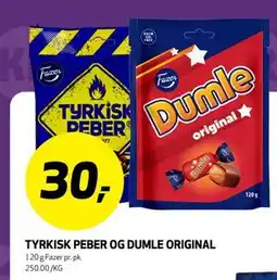 Bunnpris TYRKISK PEBER OG DUMLE ORIGINAL, NOK 30 tilbud
