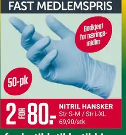 Europris NITRIL HANSKER, Medlemspris tilbud