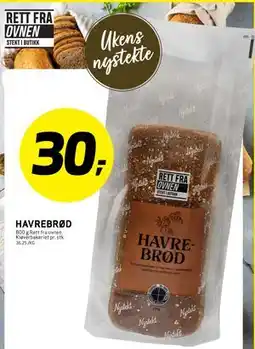 Bunnpris HAVREBRØD, NOK 800 tilbud