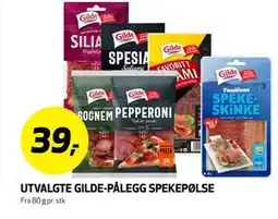 Bunnpris UTVALGTE GILDE-PÅLEGG SPEKEPØLSE, NOK 39 tilbud