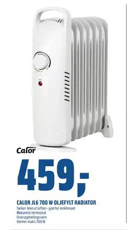 Obs Bygg CALOR JL6 700 W OLJEFYLT RADIATOR, NOK 459 tilbud