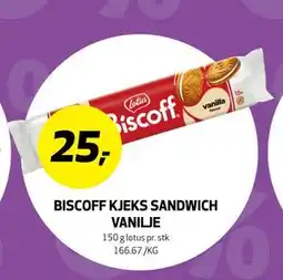 Bunnpris BISCOFF KJEKS SANDWICH VANILJE, NOK 25 tilbud