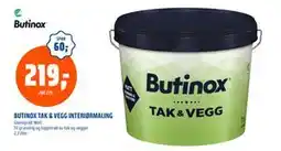 Obs Bygg BUTINOX TAK & VEGG INTERIØRMALING, NOK 219 tilbud