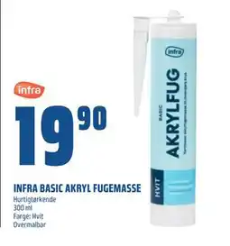 Obs Bygg INFRA BASIC AKRYL FUGEMASSE, NOK 19.9 tilbud