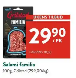 Jacobs Salami familia, NOK 29.9 tilbud