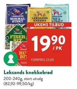 Jacobs Leksands knekkebrød, NOK 19.9 tilbud