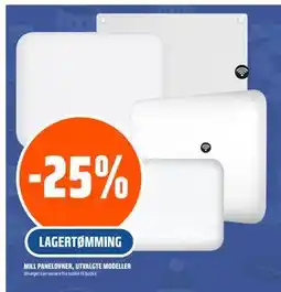 Obs Bygg MILL PANELOVNER, UTVALGTE MODELLER tilbud